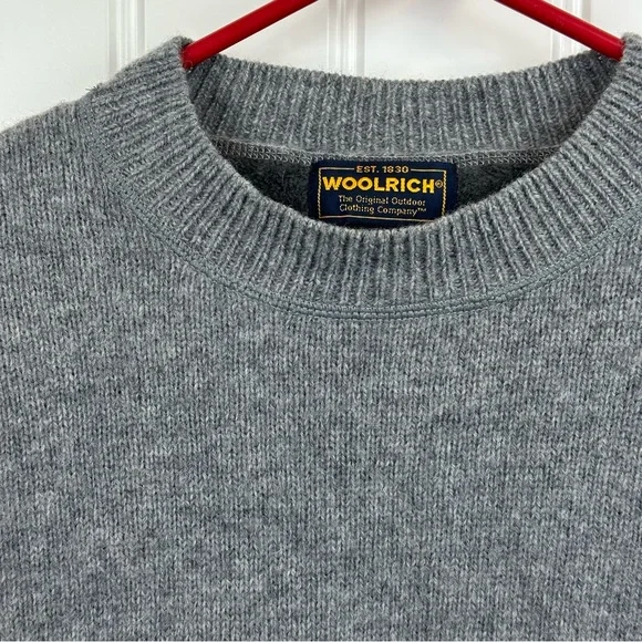 Woolrich Women's Wool Pewter Gray Sweater
with Hem and Cuff Accents Size M - Picture 16 of 16